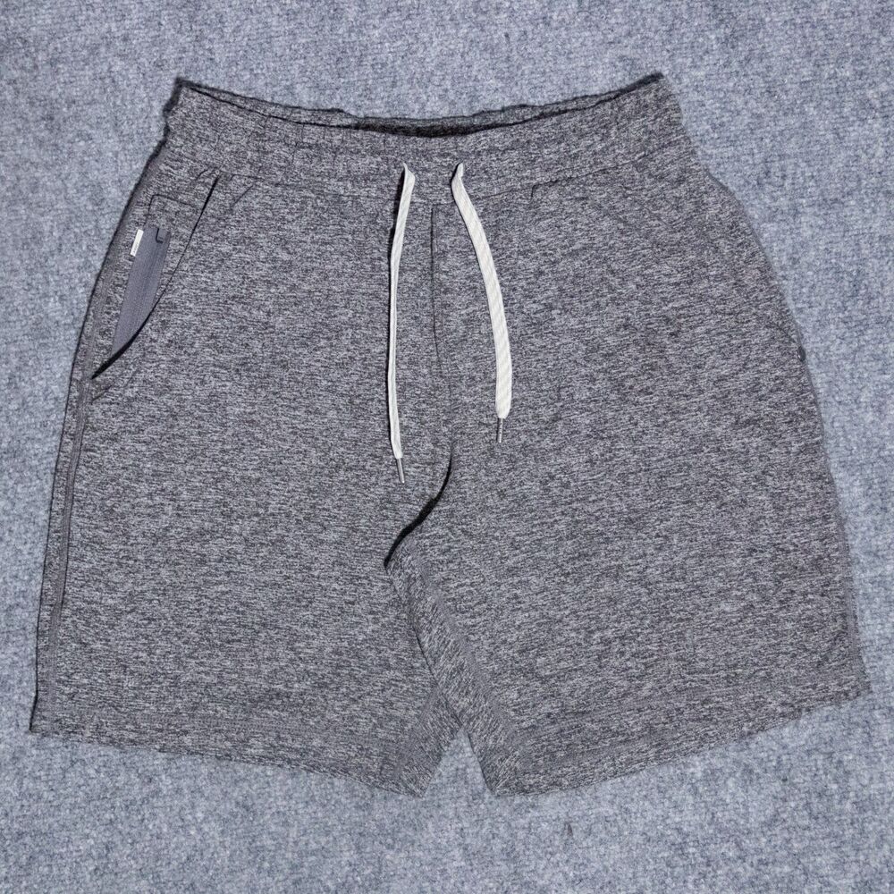 Vuori Ponto Shorts Men's Small 7" Gray Performance Stretch Gym Workout Active
